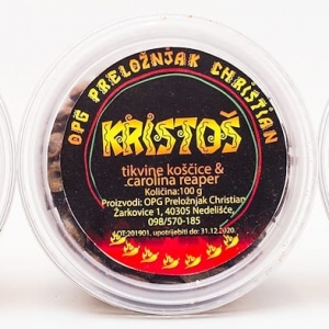 Tikvine koščice & carolina reaper 100g